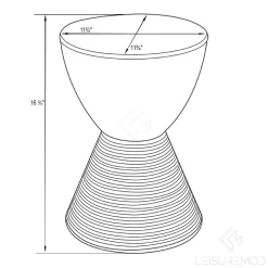 Modern Round Boyd Side Table - LeisureMod BS12OR -Home Haven Deals 225 bs12or 7