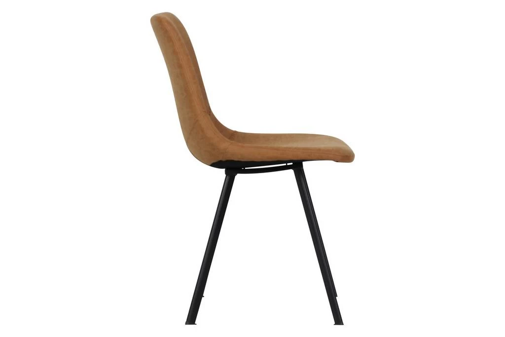 LeisureMod Markley Modern Leather Dining Chair With Metal Legs - LeisureMod MC18BR 3 LeisureMod Markley Modern Leather Dining Chair With Metal Legs - LeisureMod MC18BR - Image 3