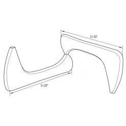 Imperial Triangle Coffee Table Base In Dark Walnut - Leisuremod NG52DWB -Home Haven Deals 225 ng52dwb 3