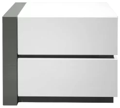 Seville White Modern Left Facing 2-Drawer Nightstand - Best Master Furniture SEVILLELN