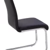 Exe Modern Chrome Dining Side Chairs In Black (Set Of 2) - Best Master Furniture T01BSC