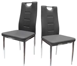 Beverly Upholstered Side Chairs In Grey (Set Of 2) - Best Master Furniture T248GSC