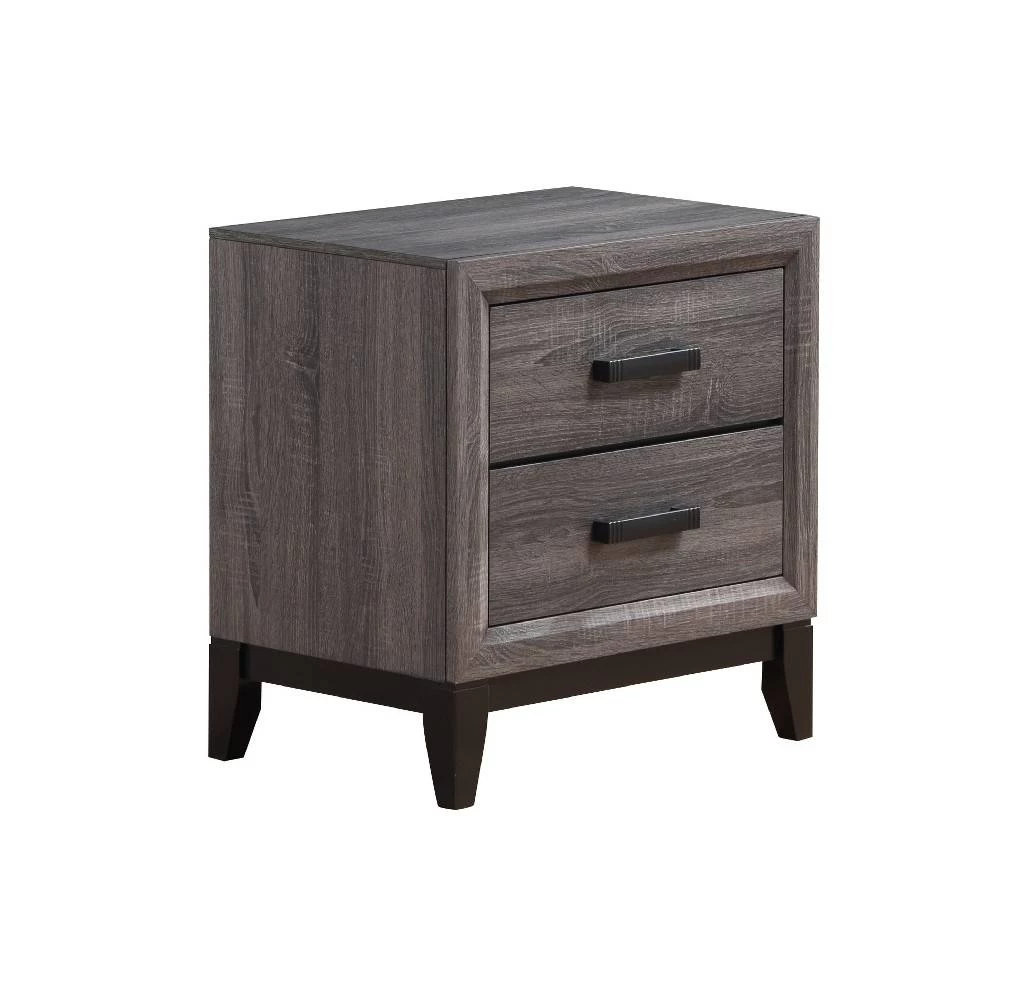 Nightstand In Grey - Global Furniture USA KATE-FOIL GREY-NS 2 Nightstand In Grey - Global Furniture USA KATE-FOIL GREY-NS - Image 2
