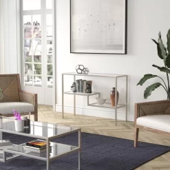 Lovett 42" Satin Nickel Console Table - Hudson & Canal AT0846 -Home Haven Deals 236 at0846 d