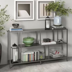 Winthrop 52" Gunmetal Gray Console Table - Hudson & Canal AT0915