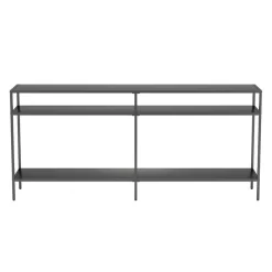 Sivil 64" Gunmetal Gray Console Table With Metal Shelves - Hudson & Canal AT0956 10 Sivil 64" Gunmetal Gray Console Table With Metal Shelves - Hudson & Canal AT0956 -Home Haven Deals 236 at0956 c