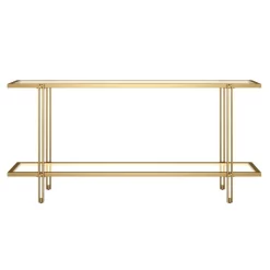 Inez 64'' Wide Rectangular Console Table In Brass - Hudson & Canal AT1553 9 Inez 64'' Wide Rectangular Console Table In Brass - Hudson & Canal AT1553 -Home Haven Deals 236 at1553 3