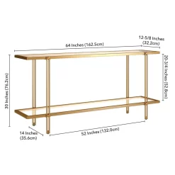 Inez 64'' Wide Rectangular Console Table In Brass - Hudson & Canal AT1553 11 Inez 64'' Wide Rectangular Console Table In Brass - Hudson & Canal AT1553 -Home Haven Deals 236 at1553 5