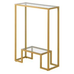 Athena 22'' Wide Rectangular Console Table In Brass - Hudson & Canal AT1702 -Home Haven Deals 236 at1702 7