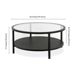Rigan Blackened Bronze Round Coffee Table - Hudson & Canal CT0131 12 Rigan Blackened Bronze Round Coffee Table - Hudson & Canal CT0131 -Home Haven Deals 236 ct0131 5