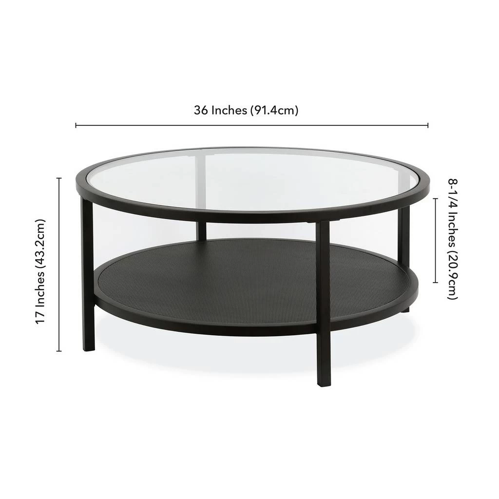 Rigan Blackened Bronze Round Coffee Table - Hudson & Canal CT0131 5 Rigan Blackened Bronze Round Coffee Table - Hudson & Canal CT0131 - Image 5