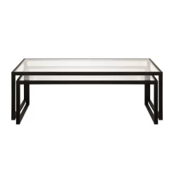Rocco Blackened Bronze Nesting Coffee Table Set - Hudson & Canal CT0237 -Home Haven Deals 236 ct0237 3