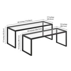 Rocco Blackened Bronze Nesting Coffee Table Set - Hudson & Canal CT0237 -Home Haven Deals 236 ct0237 5