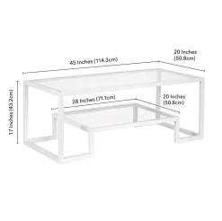 Athena White Coffee Table - Hudson & Canal CT0349 12 Athena White Coffee Table - Hudson & Canal CT0349 -Home Haven Deals 236 ct0349 5