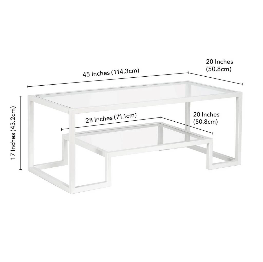 Athena White Coffee Table - Hudson & Canal CT0349 5 Athena White Coffee Table - Hudson & Canal CT0349 - Image 5