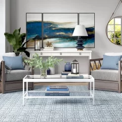 Alexis 45" White Coffee Table - Hudson & Canal CT0869 -Home Haven Deals 236 ct0869 d