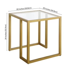 Oscar Brass Square Side Table - Hudson & Canal ST1323 -Home Haven Deals 236 st1323 5