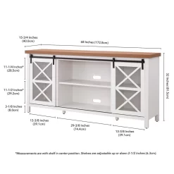Clementine 68" White And Golden Oak TV Stand - Hudson & Canal TV0950 14 Clementine 68" White And Golden Oak TV Stand - Hudson & Canal TV0950 -Home Haven Deals 236 tv0950 e