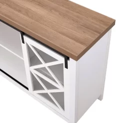 Clementine 68" White And Golden Oak TV Stand - Hudson & Canal TV0950 18 Clementine 68" White And Golden Oak TV Stand - Hudson & Canal TV0950 -Home Haven Deals 236 tv0950 i