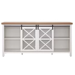 Clementine 68" White And Golden Oak TV Stand - Hudson & Canal TV0950 19 Clementine 68" White And Golden Oak TV Stand - Hudson & Canal TV0950 -Home Haven Deals 236 tv0950 j