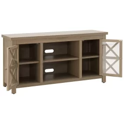 Colton Rectangular TV Stand For TV's Up To 55" In Antiqued Gray Oak - Hudson And Canal TV1378 -Home Haven Deals 236 tv1378 8