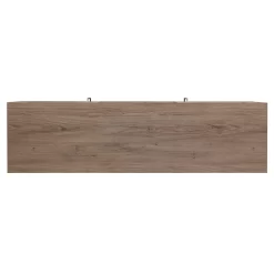 Quincy Rectangular TV Stand With Log Fireplace For TV's Up To 65" In Antiqued Gray Oak - Hudson And Canal TV1416 -Home Haven Deals 236 tv1416 9