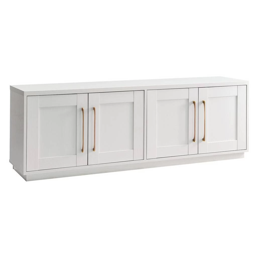 Tillman Rectangular TV Stand For TV's Up To 80" In White - Hudson & Canal TV1638 2 Tillman Rectangular TV Stand For TV's Up To 80" In White - Hudson & Canal TV1638 - Image 2