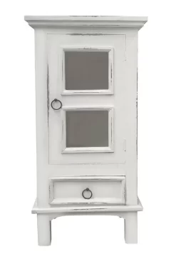 Sunset Trading Cottage One Door End Table In Distressed White - Sunset Trading CC-CHE324LD-WW -Home Haven Deals 237 cc che324ld ww 1 new