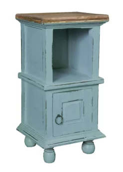 Sunset Trading Cottage Table In Two Tone Beach Blue And Brown - Sunset Trading CC-TAB016TLD-BBSV