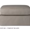 Sunset Trading Americana Slipcover For Rectangular Ottoman In Light Gray - Sunset Trading SU-108530SC-220591