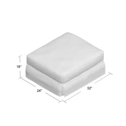 Sunset Trading Horizon Slipcovered Ottoman In White Performance Fabric - Sunset Trading SU-117630-391081 -Home Haven Deals 237 su 117630 391081 4