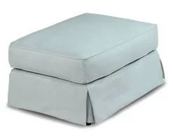 Sunset Trading Horizon Slipcover For Rectangular Ottoman In Ocean Blue Performance Fabric  - Sunset Trading SU-117630SC-391043