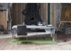 STELLA Dining Chair In Dark Gray Leather With Chrome Plated Base - Casabianca TC-2005-GR 5 STELLA Dining Chair In Dark Gray Leather With Chrome Plated Base - Casabianca TC-2005-GR -Home Haven Deals 240 tc 2005 gr 3