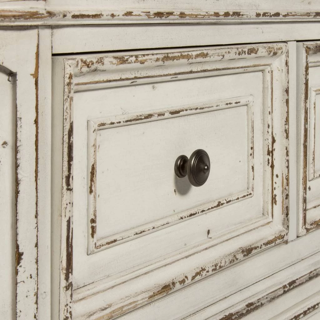 European Traditional Vanity Desk In Antique White Base W/ Weathered Bark Tops - Liberty Furniture 244-BR35 7 European Traditional Vanity Desk In Antique White Base W/ Weathered Bark Tops - Liberty Furniture 244-BR35 - Image 7