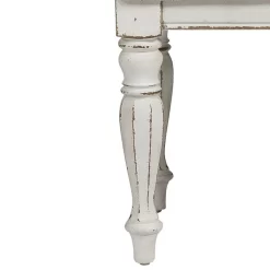 European Traditional Vanity Stool In Antique White Base W/ Weathered Bark Tops - Liberty Furniture 244-BR99 9 European Traditional Vanity Stool In Antique White Base W/ Weathered Bark Tops - Liberty Furniture 244-BR99 -Home Haven Deals 244 br99 3