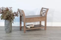 Doe Valley Buckskin Accent Bench W/ Storage - Sunny Designs 2075BU