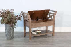Doe Valley Buckskin Accent Bench W/ Storage - Sunny Designs 2075BU -Home Haven Deals 248 2075bu 3