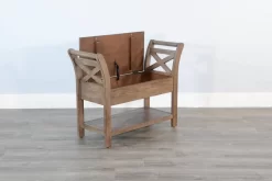 Doe Valley Buckskin Accent Bench W/ Storage - Sunny Designs 2075BU -Home Haven Deals 248 2075bu 4