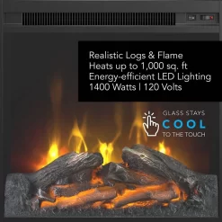 Bush Furniture Cottage Grove 65W Farmhouse Entertainment Center With Electric Fireplace In Cottage White - Bush Furniture CGR020CWH -Home Haven Deals 24 1