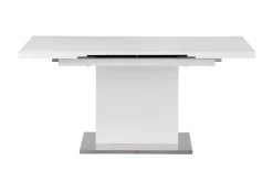 Vanessa Contemporary Pop-Up-Extendable White Glass Dining Table - Chintaly VANESSA-DT 8 Vanessa Contemporary Pop-Up-Extendable White Glass Dining Table - Chintaly VANESSA-DT -Home Haven Deals 25 vanessa dt 3 1