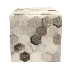 Pasargad Home Galaxy Cowhide Pouf Ottoman, Silver/Grey - Pasargad Home PTPF-192 8 Pasargad Home Galaxy Cowhide Pouf Ottoman, Silver/Grey - Pasargad Home PTPF-192 -Home Haven Deals 252 712195749182 3