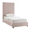 Arabelle Blush Velvet Bed In Twin - TOV Furniture TOV-B6333
