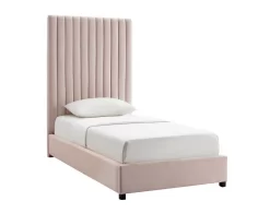 Arabelle Blush Velvet Bed In Twin - TOV Furniture TOV-B6333