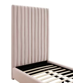 Arabelle Blush Velvet Bed In Twin - TOV Furniture TOV-B6333 -Home Haven Deals 259 tov b6333 4
