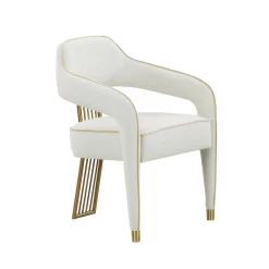 Corralis Cream Linen Dining Chair - TOV-D68475