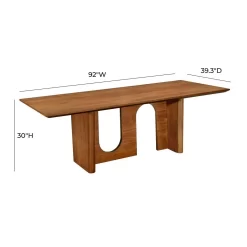 Satra Walnut Rectangular Dining Table - TOV-D68715 -Home Haven Deals 259 tov d68715 5