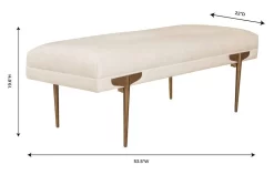 Brno White Waived Velvet Bench - TOV Furniture TOV-OC6207 -Home Haven Deals 259 tov oc6207 d