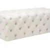 Kaylee Cream Velvet Ottoman - TOV Furniture TOV-OC6314