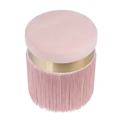 Melody Blush Tasseled Ottoman - TOV Furniture TOV-OC68212 -Home Haven Deals 259 tov oc68212 3