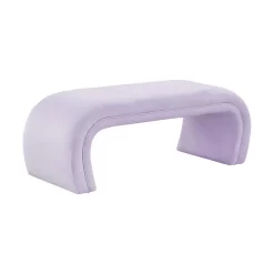 Kenya Lavender Velvet Bench - TOV-OC68348